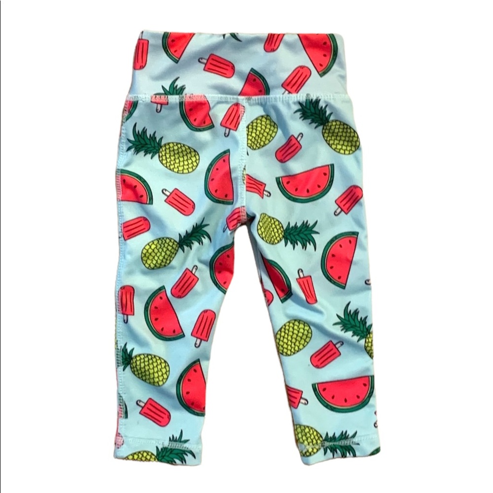 Jill Yoga Watermelon Print Pink Turquoise Leggings Size 18 M